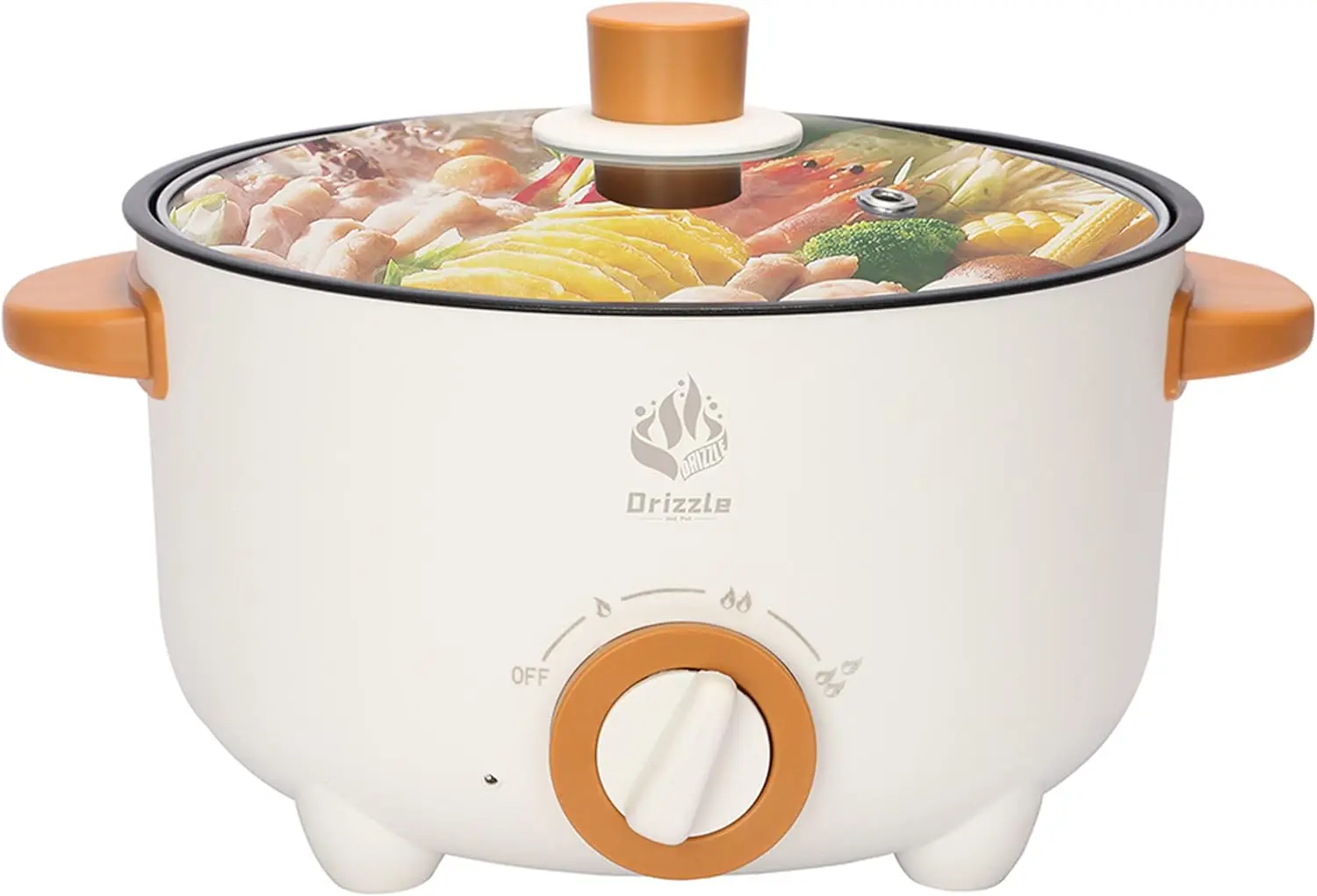 

3L Hot Pot Cooker Skillet - Multifunction Frying Pan 110V Non-Stick Grill Stir-fried Stewed Cookware Steak Noodle Ramen Shabu