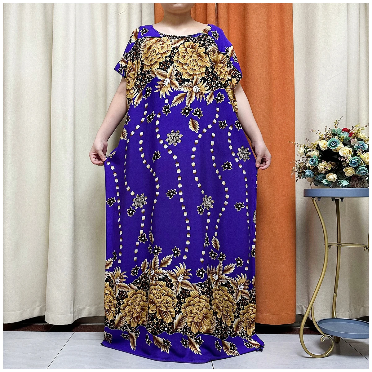Short Sleeve Robe Maxi Long Dress 2023 Women Summer Beachwear Swimsuit Cover Up Tunic For Beach Kaftan Dress