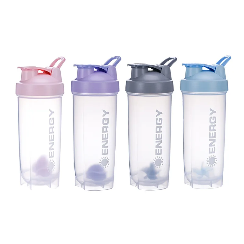Portable Shaker Bottle Stirring Ball Protein Shakes Pre-Workout Water Bottles without BPA 500 ml 700ml protein bottle shaking cup protein shaker cup shaker bottle self stirring shaker cup sports water bottle