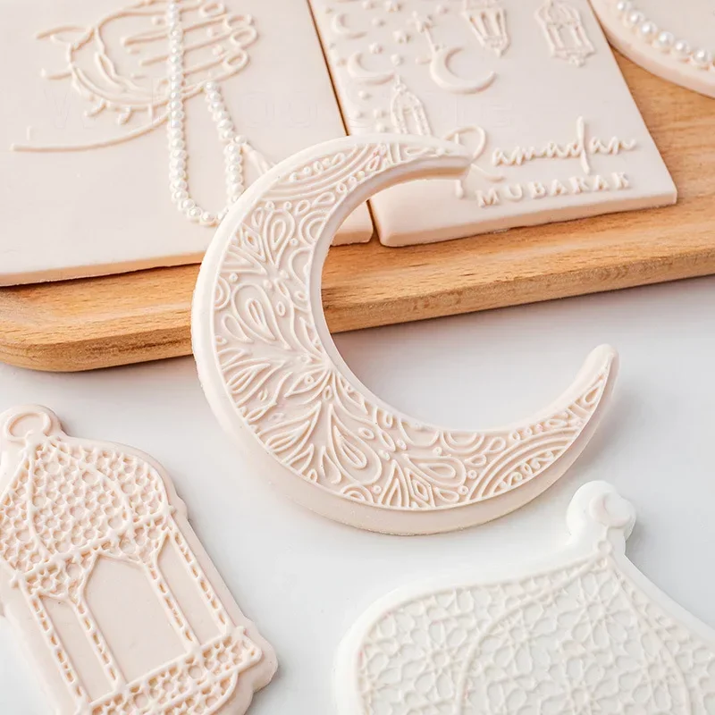 Cookie Cutter 3D Eid Mubarak Cookie Cutter Ramadan Dessert Cake Decor