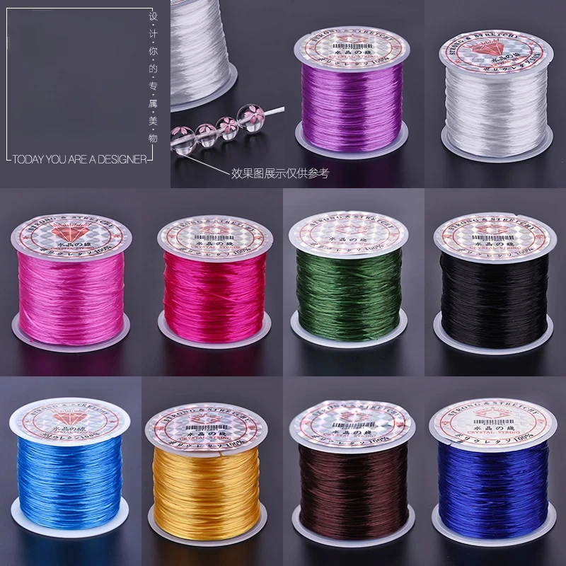 

DIY handmade accessories stretch wire, string of crystal beads rope, string beads made of elastic string bracelet, rubber band