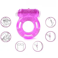 Verzögerung Ejakulation Cock Ring Vibrator Vibrierende Ringe Klitoris Stimulator Penis Erigierte Erektion Verbessern Sex Fähigkeit Sex Spielzeug Männer 2
