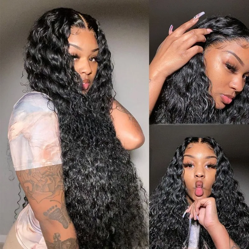 360 Lace Frontal Closure Water Wave Human Hair Brazilian Remy Hair Soft and Silky For Women Water Wave 360 Lace Closure