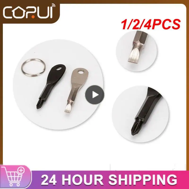 

1/2/4PCS Emergency Key Screwdriver Outdoor Multifunctional EDC Tool Safety Protection Self Defense Prick Cone Combined Tool Set