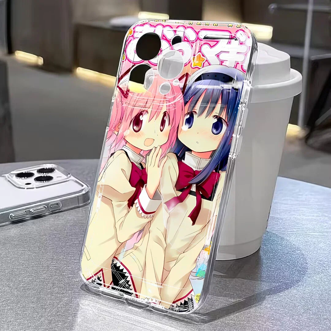 Japanese Cute Anime Girl INS Transparent Silicone Phone Case