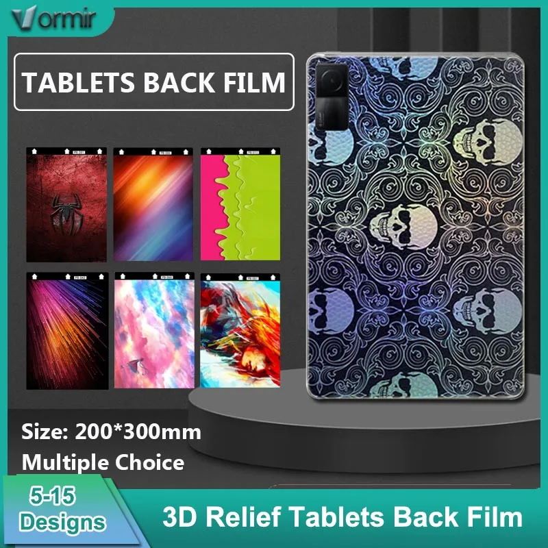 Vormir-películas Coloridas para Tablets Adesivos Pele Faça Você Mesmo Ipad Air Pro 10.2 10.9 Capa Traseira Protetores Cortador 200×300 mm 20 Unidades