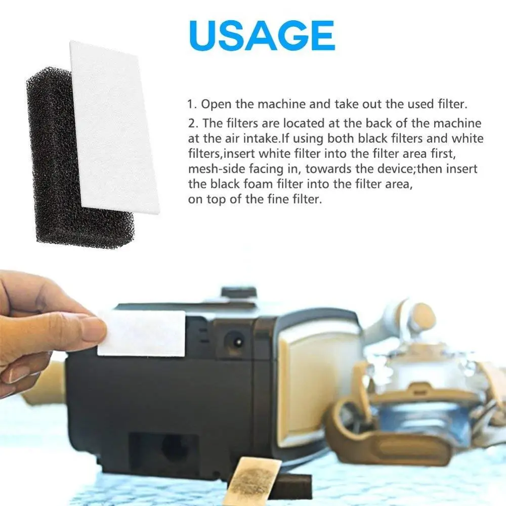 Ultra Fine CPAP Filter For Respironics M/PR System One Series Cpap Foam Filters for SleepEasy Series Replacement Filter 2