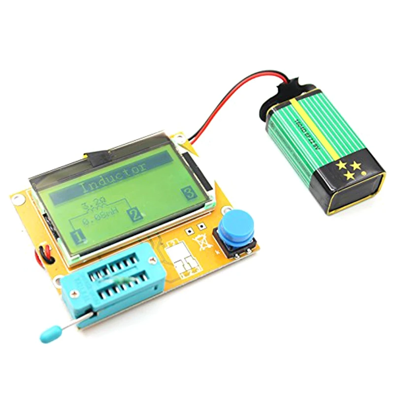 1Set 328 Graphical Transistor Tester NPN PNP Diode Triode Capacitor ESR MOSFET Resistance Sense LCD Display Checker ABS 4