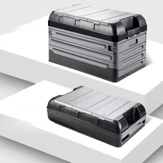 

75L Outdoor Camping Folding Box with Storage Lid Car Storage Box Food Organizer Container for Household Folding Storage Box