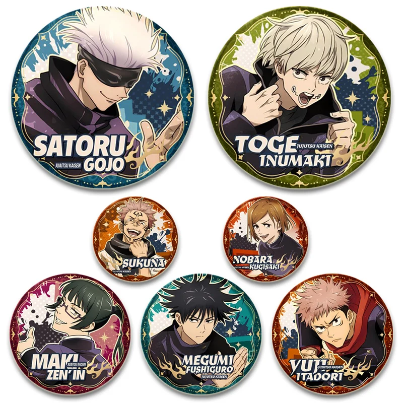 

Anime Jujutsu Kaisen Badge Itadori Yuji Round Cartoon Handmade Lapel Pins DIY Backpack Collar Brooch Fashion Jewelry Accessories
