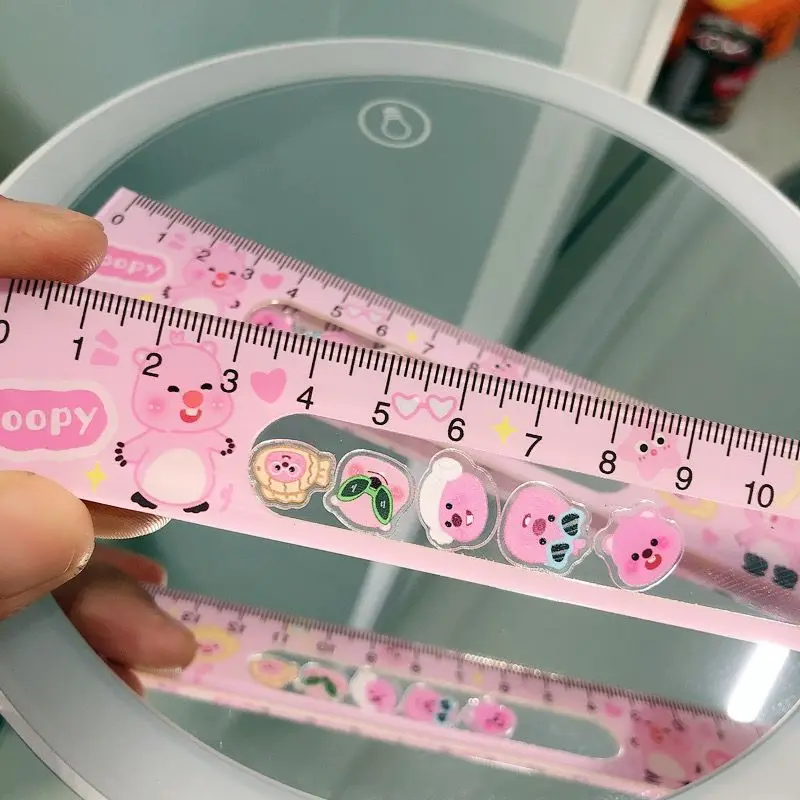 

New Style Cartoon Cute Loopy Little Beaver Ruler 15Cm Acrylic Thickened Version Novel and Interesting Learning Tool Student Gift