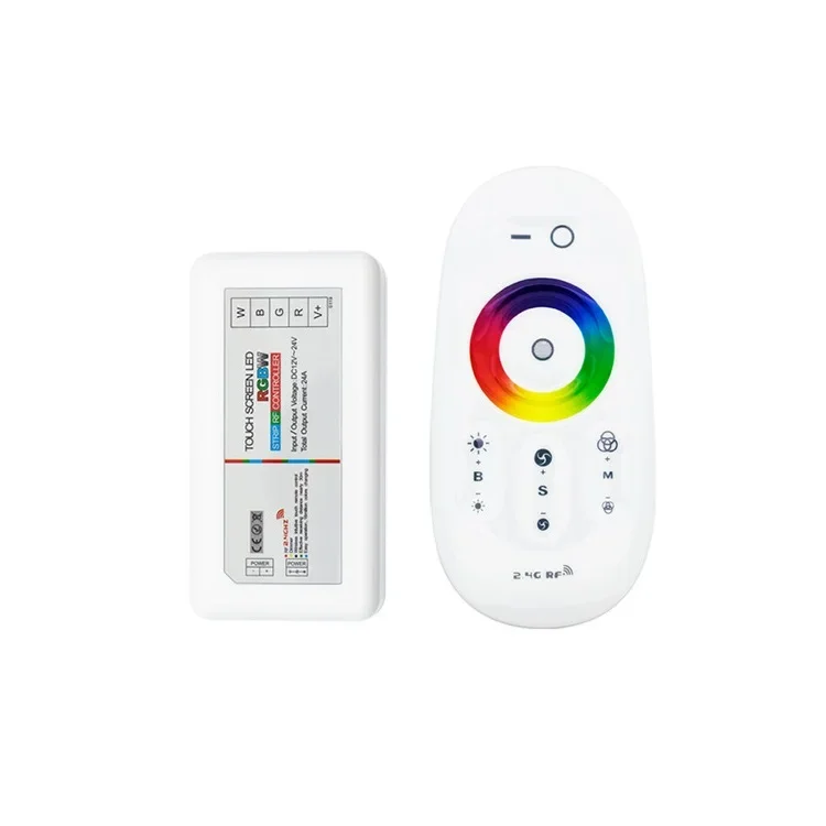 Wireless 2.4g Touch Screen Remote Control Mini Dimmer RF RGB RGBW LED Controller for LED Strip Lighting 2pcs 2 4g rf wireless full touching screen led rgb remote controller 12v 24v wifi compatible for 5050 3528 rgb led strip