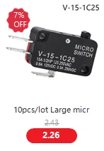 Description Picture 5 of item1PCS V-156-1C25 15A The micro switch, Push Button SPDT Momentary Snap Action Limit switch, travel switch