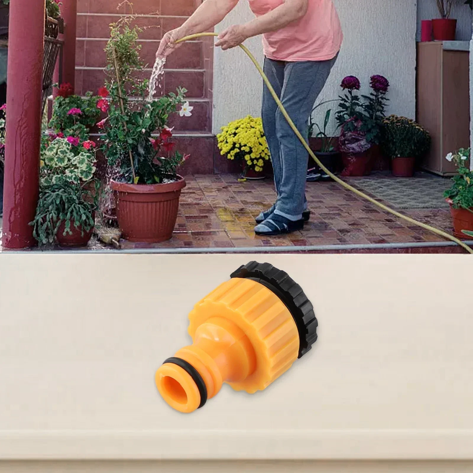 Tubo Aspirazione Acqua Adattatore Rubinetto Filettato 3/4 Pollici Per Tubo Giardino, Attacco Rapido, Plastica Resistente Attacco Rapido Tubo Giardino - Foto 9