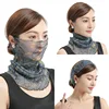 Summer New Face Mask Neckerchief Women Print Thin Scarf Sunscreen Soft Lady Three Usage Neck Collar Pullover Scarves Headbands 3