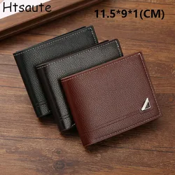 Men's Wallet Made of PU Leather Skin Purse for Men Coin Purse Short Male Card Holder Wallets Zipper Around Money Coin Purse