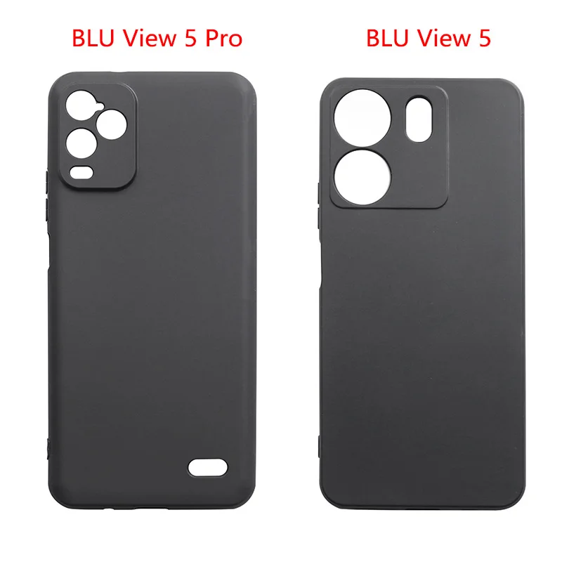 BLU View 5 Pro Frosted Black TPU Silicone Phone Case - Soft Protective Cover