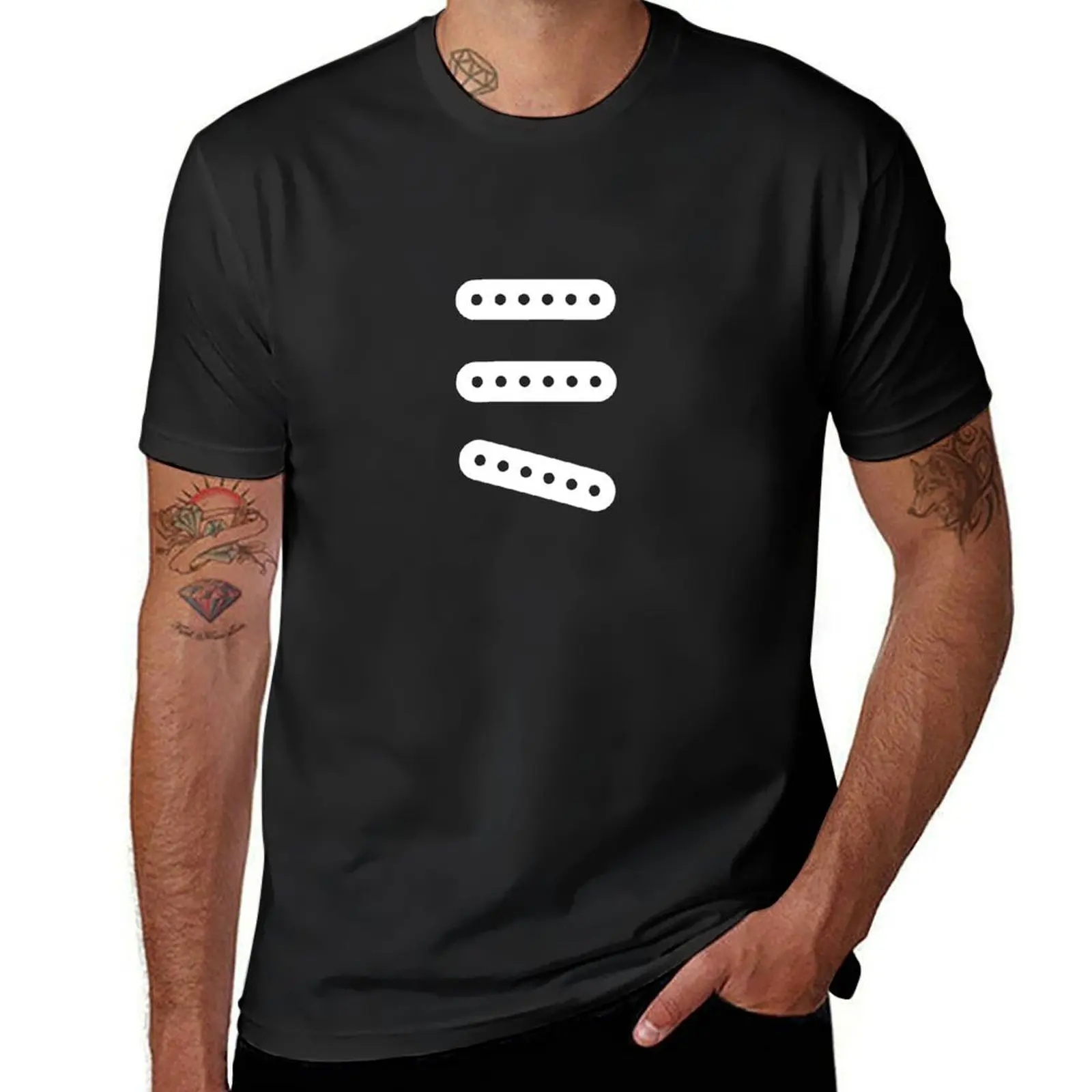 SINGLE COIL - GUITAR PICKUPS WHITE T-Shirt anime clothes sports fans quick-drying blacks men t shirt