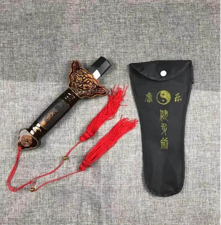 Tai chi extension sword Stainless steel telescopic longquan sword No edge 89CM