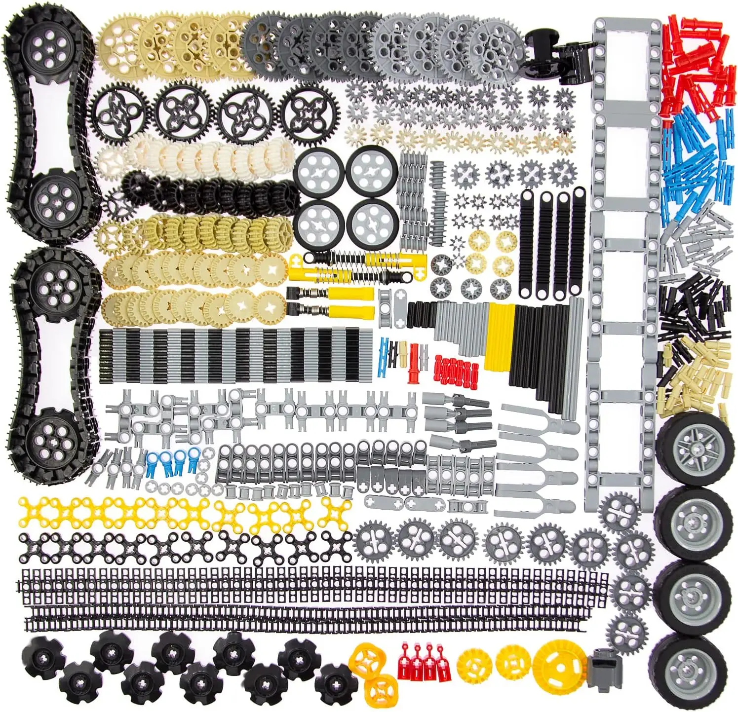 32Pcs Power-Function-Kit & 844Pcs Pins-Gears-Axles Set Bundle Compatible with Lego-Technic-Parts
