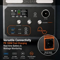 Station d'alimentation portable 600W 100000mAh, générateur solaire d'urgence à onde sinusoïdale pure pour la maison, le camping, l'extérieur, prise EU 6