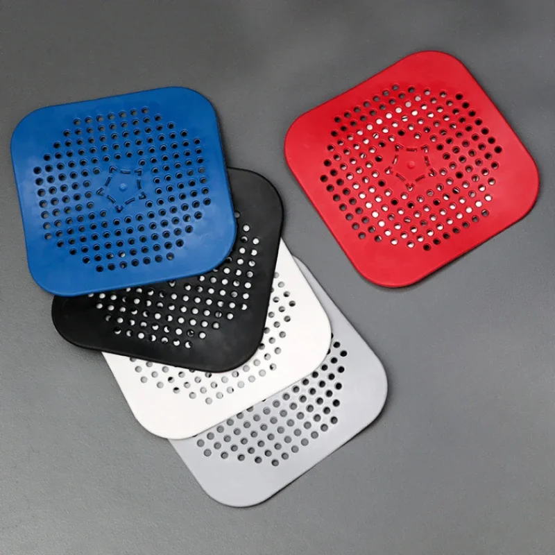 Floor Drain Hair Catcher Floor Drain Hair Catcher Shower Anti-blocking Deodorant Stopper Silicone Pad Sink Plug Filter Sewer Strainer Bathroom Supplies