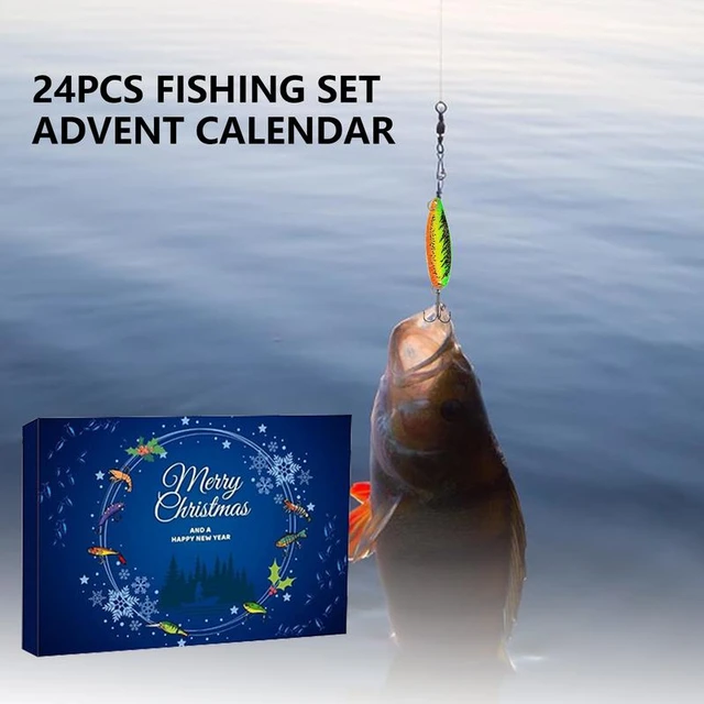 24pcs Fishing Set Advent Calendar 24 Days Count Down to Christmas