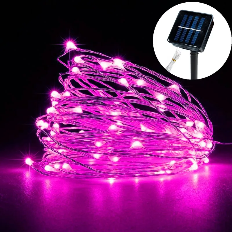 Solar-Powered Waterproof LED Fairy String Lights for Outdoor Holiday and Party Decor