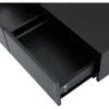 Movable Coffee Table Square High Gloss Surface, with 4 Hidden Storage Drawers Square Center Furniture for Living Room, Black 5
