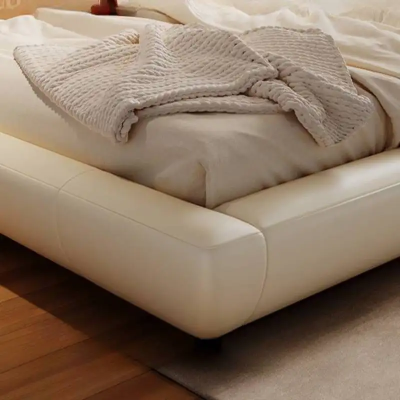 Modern Full Size Bed Frame White Headboard Storage Twin Bed Bases Frames Bedroom Platform Cama De Casal House Furniture