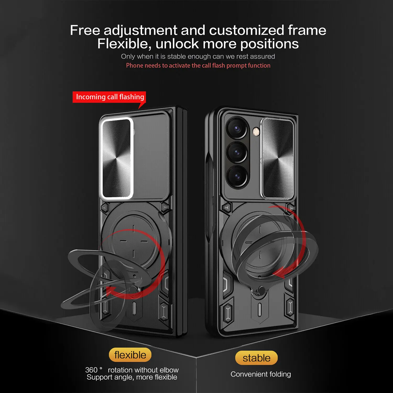 Heavy Duty beskyttelsesdeksel for Samsung Galaxy Z Fold 6 5 4 Etui Stativ Holder Linsebeskyttelse Støtsikker Funda Coque Capa_voghion.com