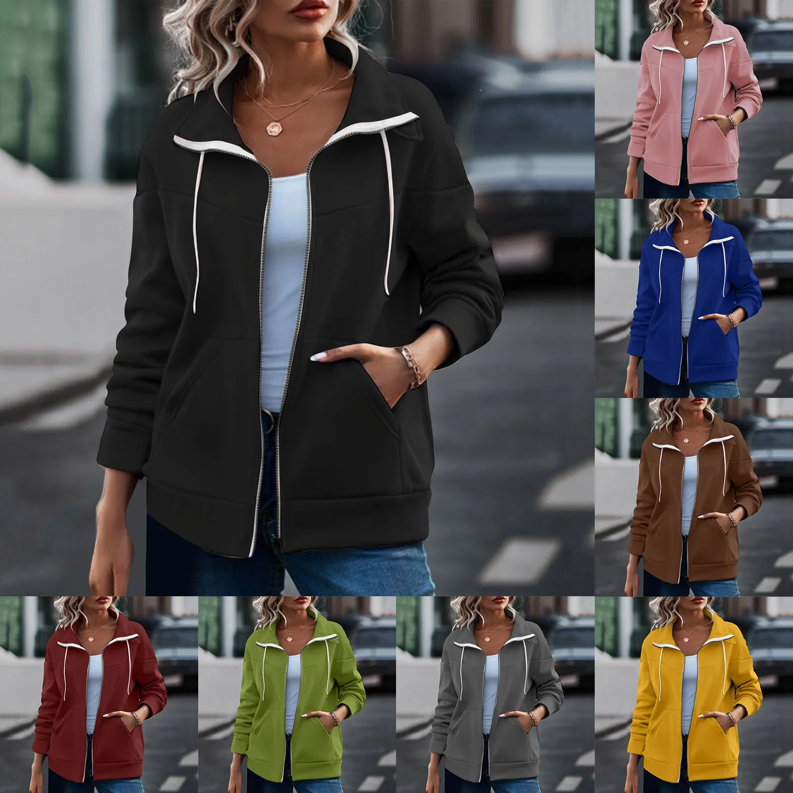

Women Autumn And Winter Long Sleeved Sweater Sweater Jacket