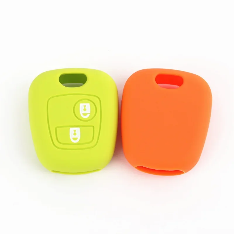 Key case cover key case car key shell Silicone Key Car Case Protector Keys Cover For Peugeot 107 206 207 307 For Citroen C1 C2 C3 C4 Zarra Toyota Aygo Accessories