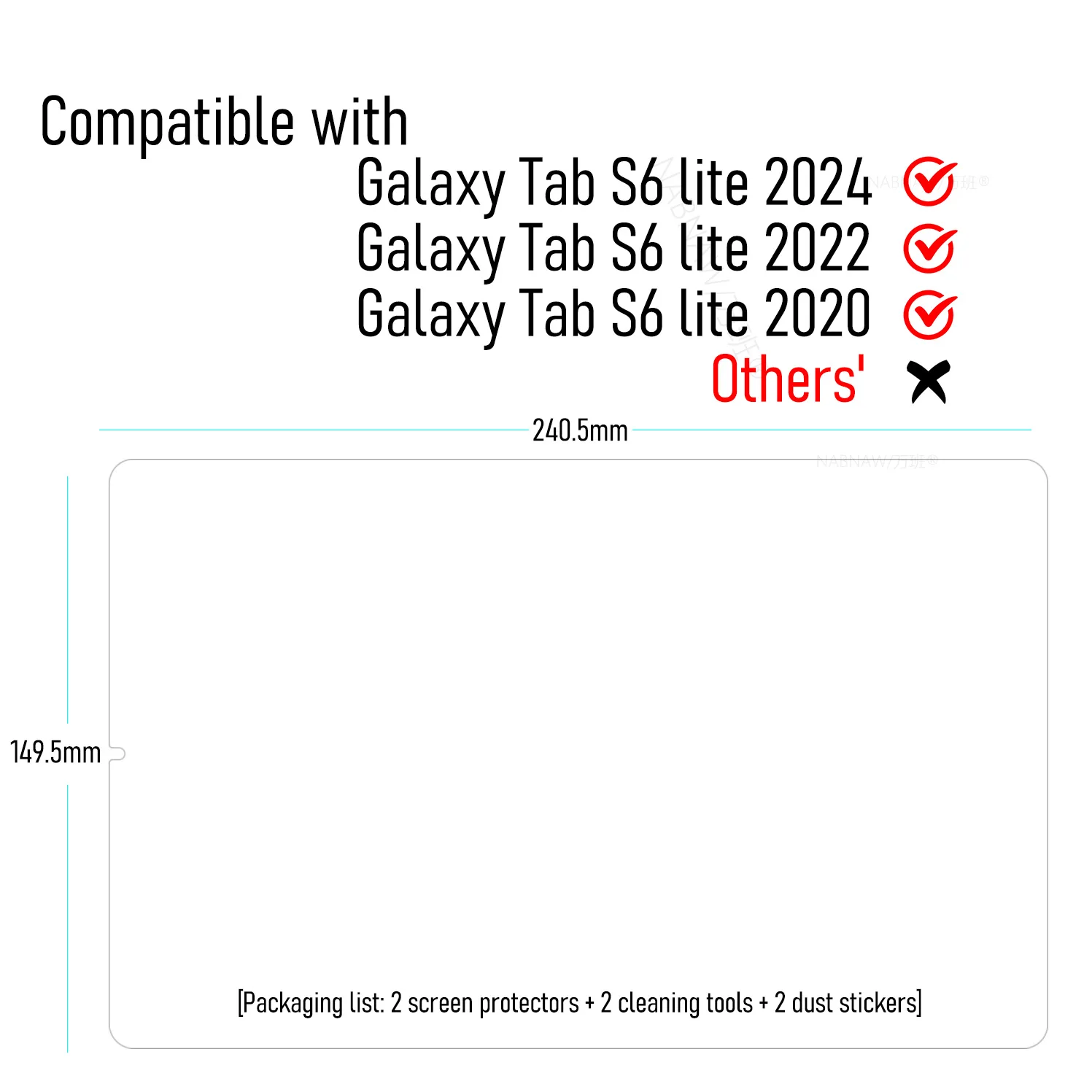 Premium Tempered Glass Screen Protector for 10.4-Inch Tablets - Scratch Resistant, 2-Pack