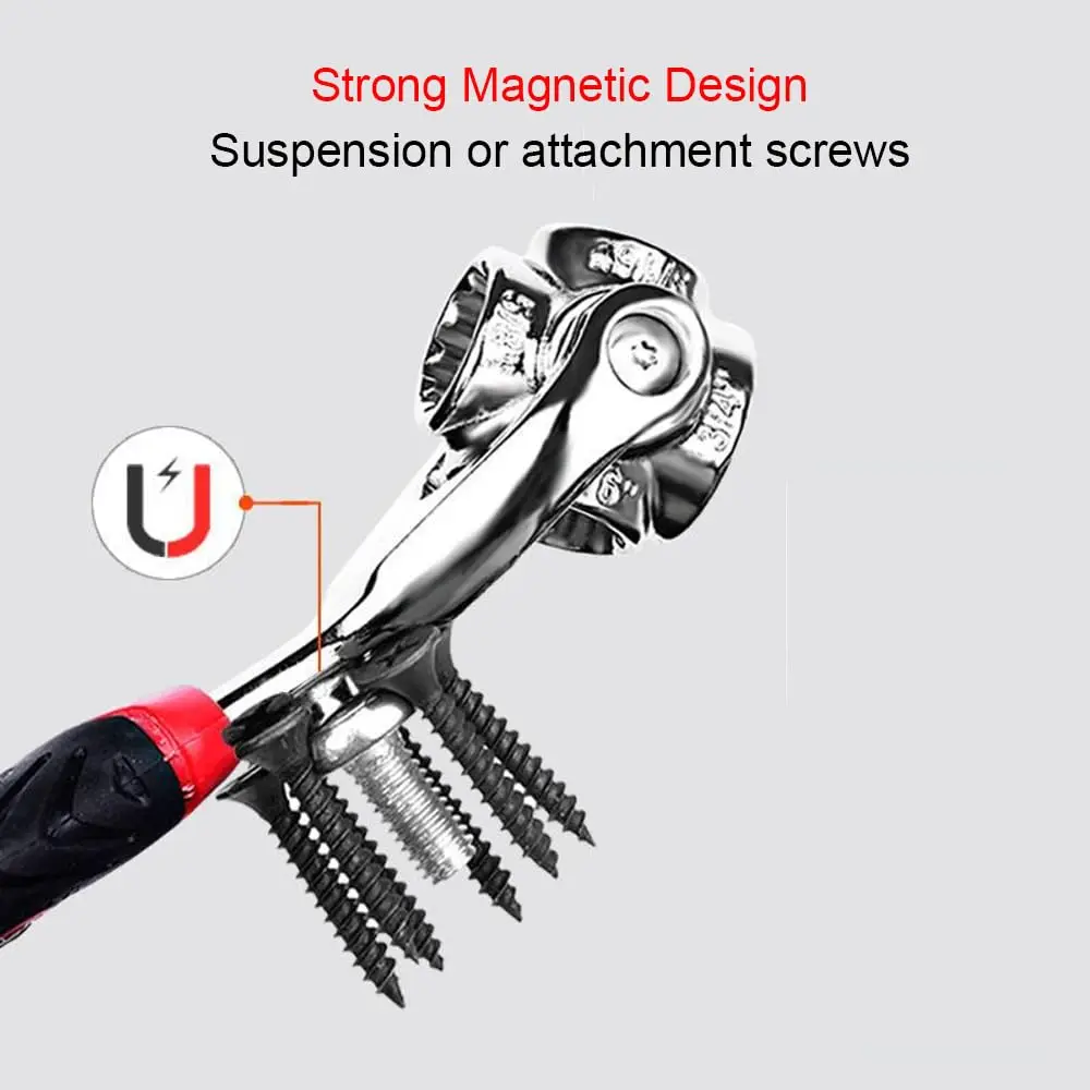New Multifunction Wrench 52 In 1 Socket Wrench Tool With 360 Degree Rotating Head, Spanner Tool For Home Bicycle Car Repair