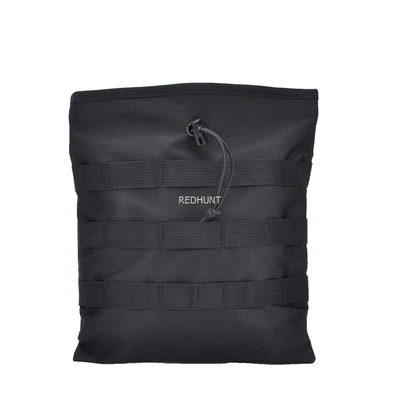 Roll-up MOLLE Dump Pouch Tactical Magazine Recovery Pouch Outdoor Drawstring Mag Recycling Pouch for Airsoft Hunting Gear