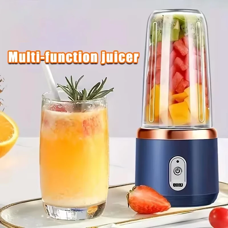 Electric Juicer Cup Portable USB Multifunction Double Cup Juicer Fruit Blender Milkshake Juice Cup Smoothie Blender 1