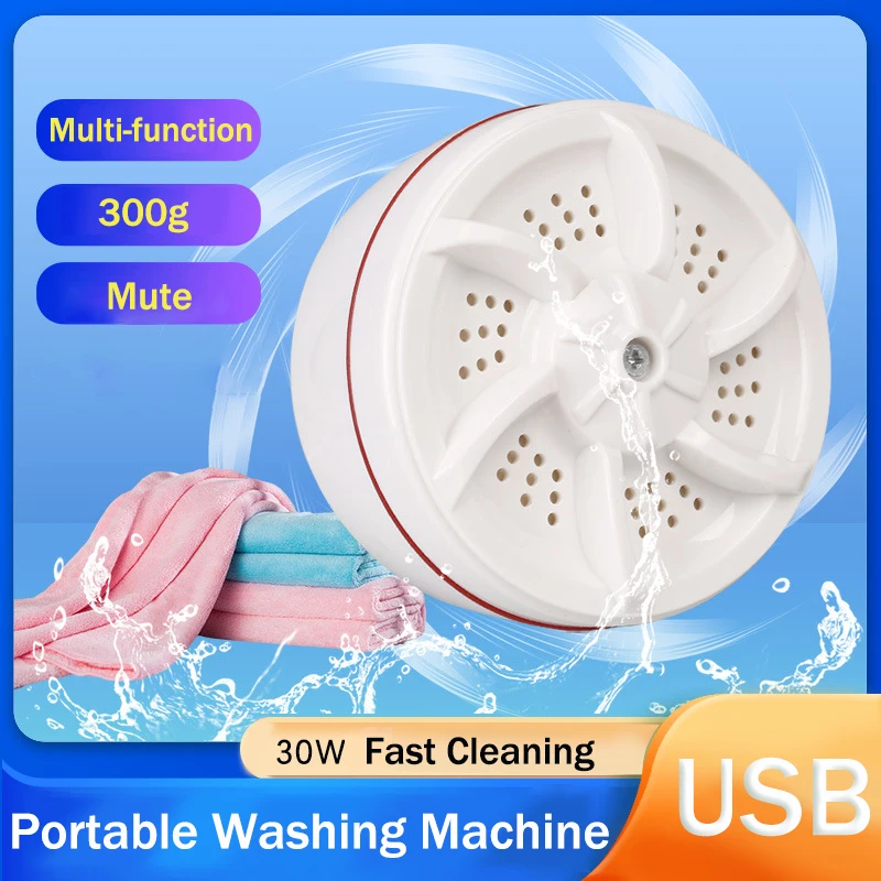 Portable Washing Machine,with Suction Cups,Ultrasonic Turbine Mini Washing Machine,Wash Baby Socks Underwear for Travel Hotel