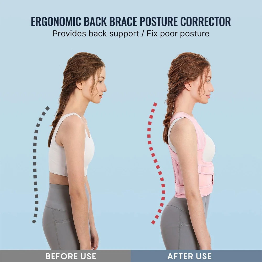 Posture Corrector for Men & Women - Full Back Brace Support, Back Posture Straightener for Scoliosis, Hump, Hunchback Correction