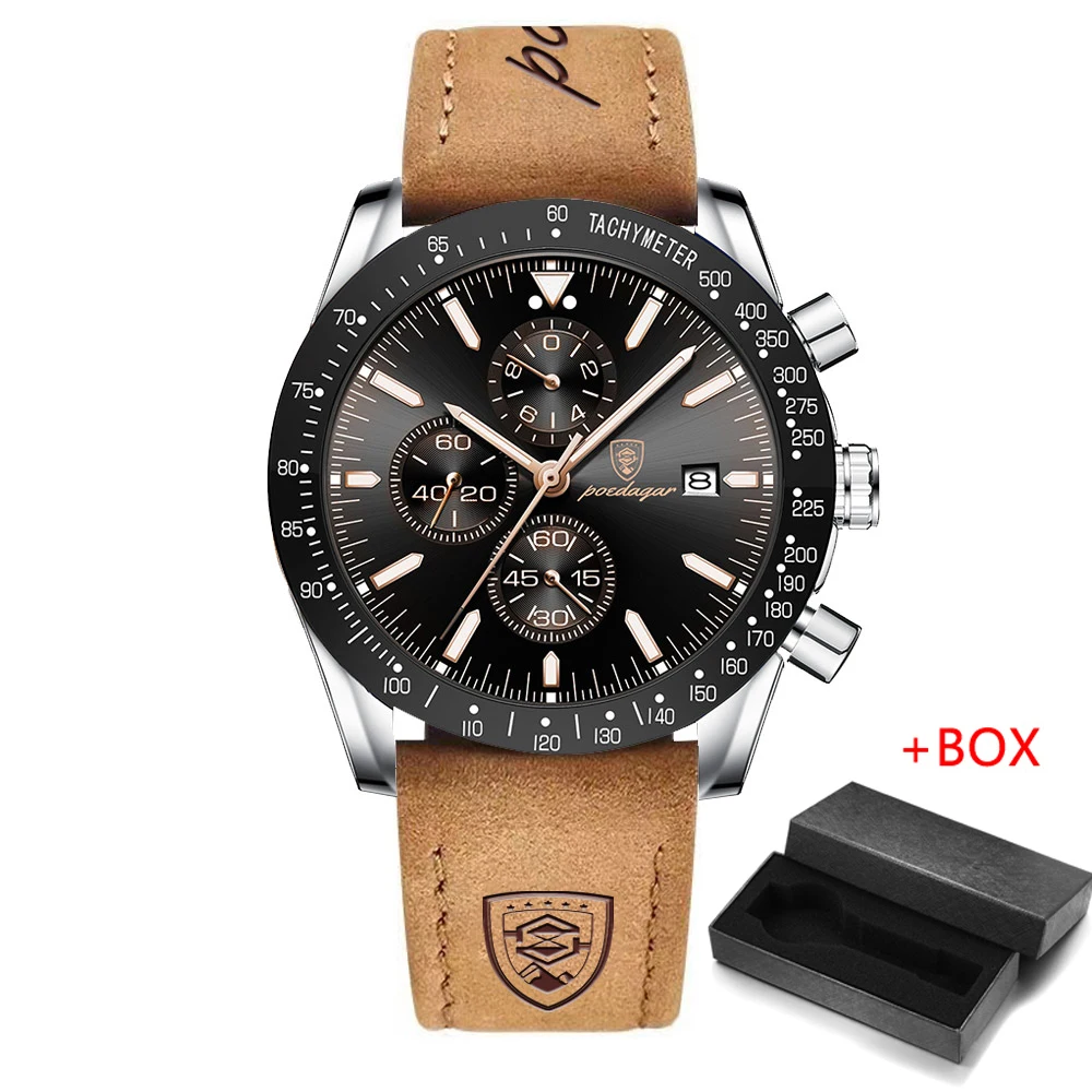 Leather Silver Black