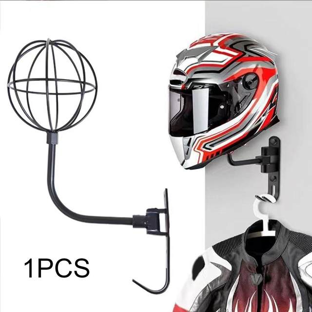 Motorcycle Helmet Stand with Hook Multifunctional for Garage Ball 12cm 180° Rotation Helmet Display Rack Motorbike Helmet Holder