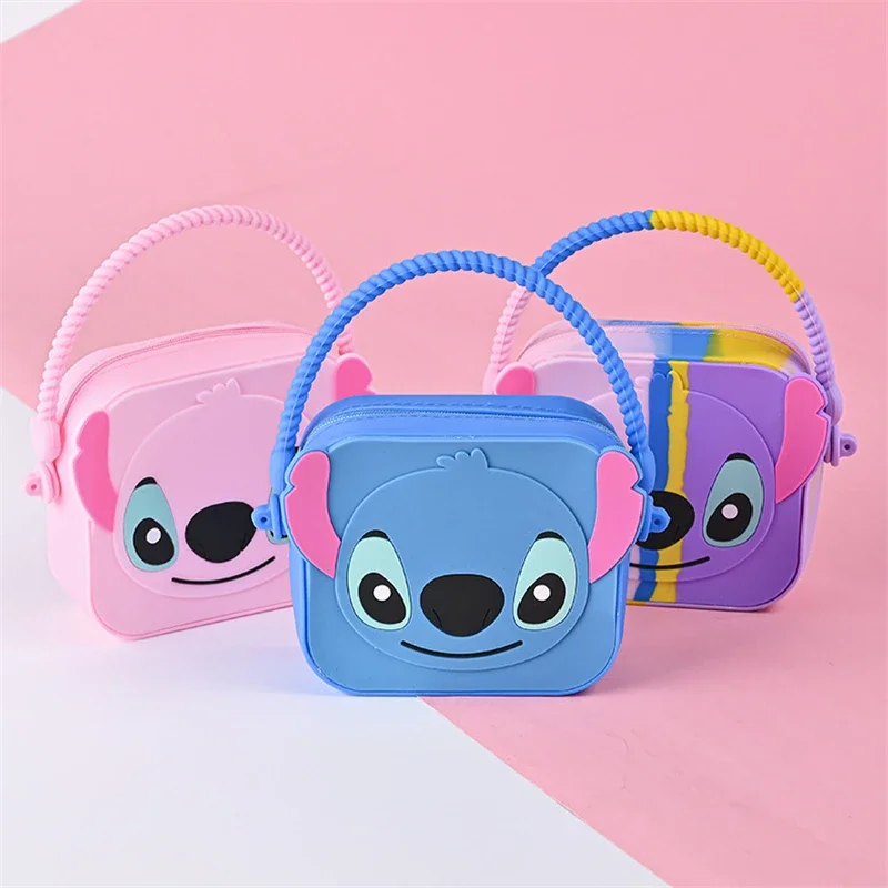 

Кошелек для монет Disney Stitch, милый мультяшный ангел, девочка и ребенок, Модная Портативная Водонепроницаемая силиконовая Мягкая сумка, сумочка, праздничные подарки