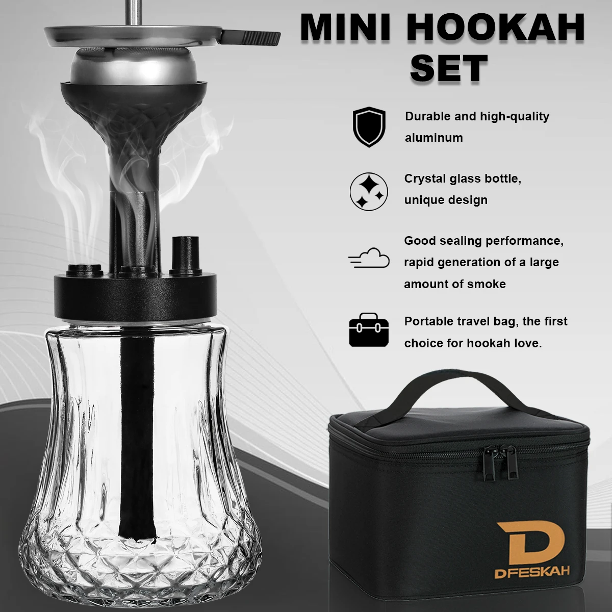 Mini Portable Acrylic Hookah, Portable Shisha Travel