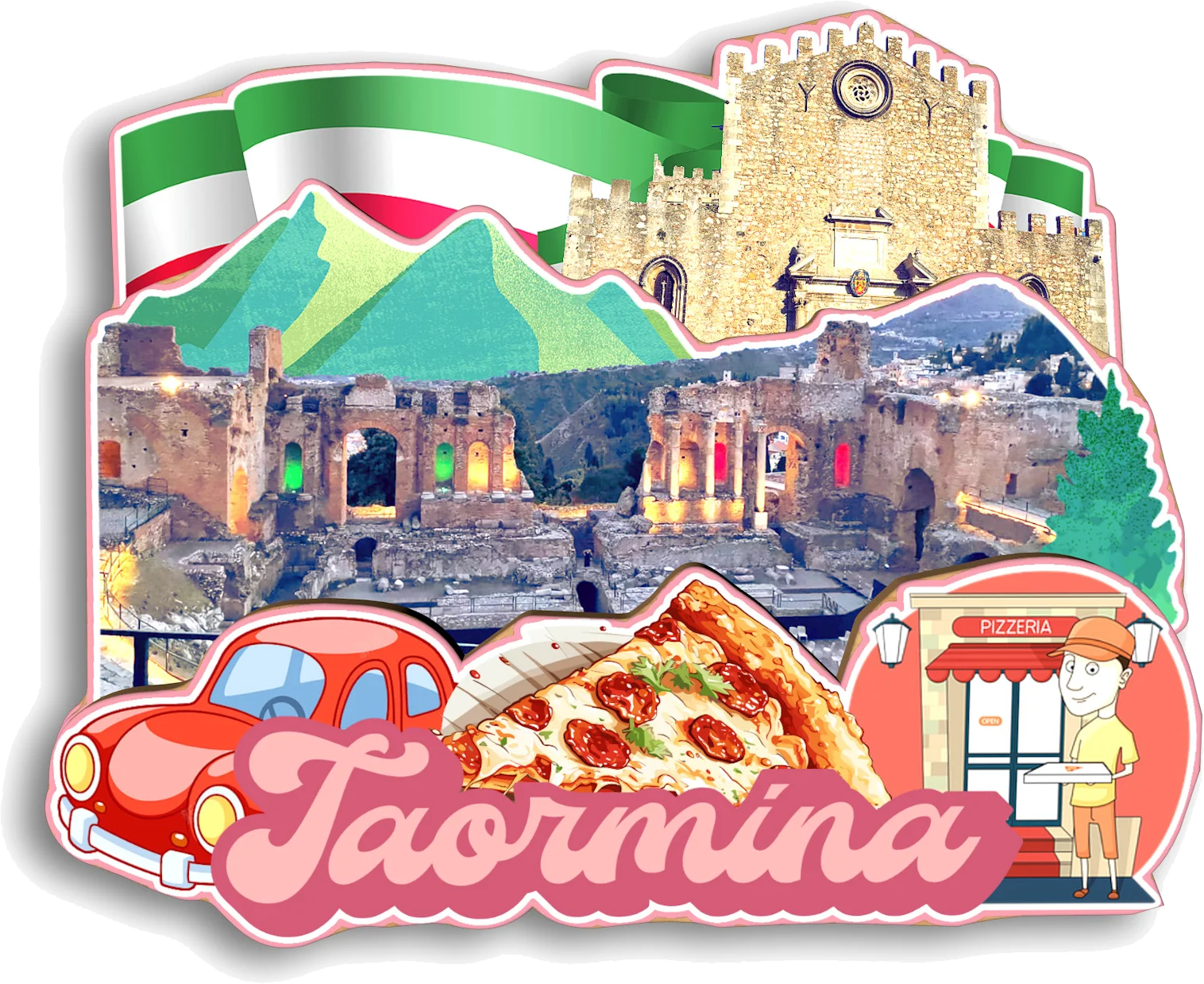 Alghero Reggio Emilia Treviso Arezzo Ravenna Como Vicenza Taormina Gallipoli Italy Fridge Magnet Travel Souvenir Gift
