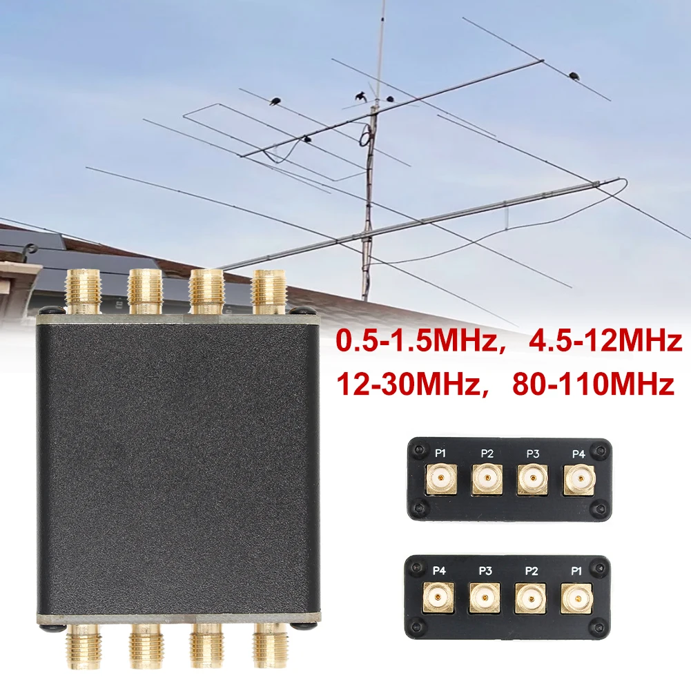 

Фильтр SDR 4 в 1 для частот 0,5-1,5 МГц 4,5-12 МГц 12-30 МГц 80-110 МГц