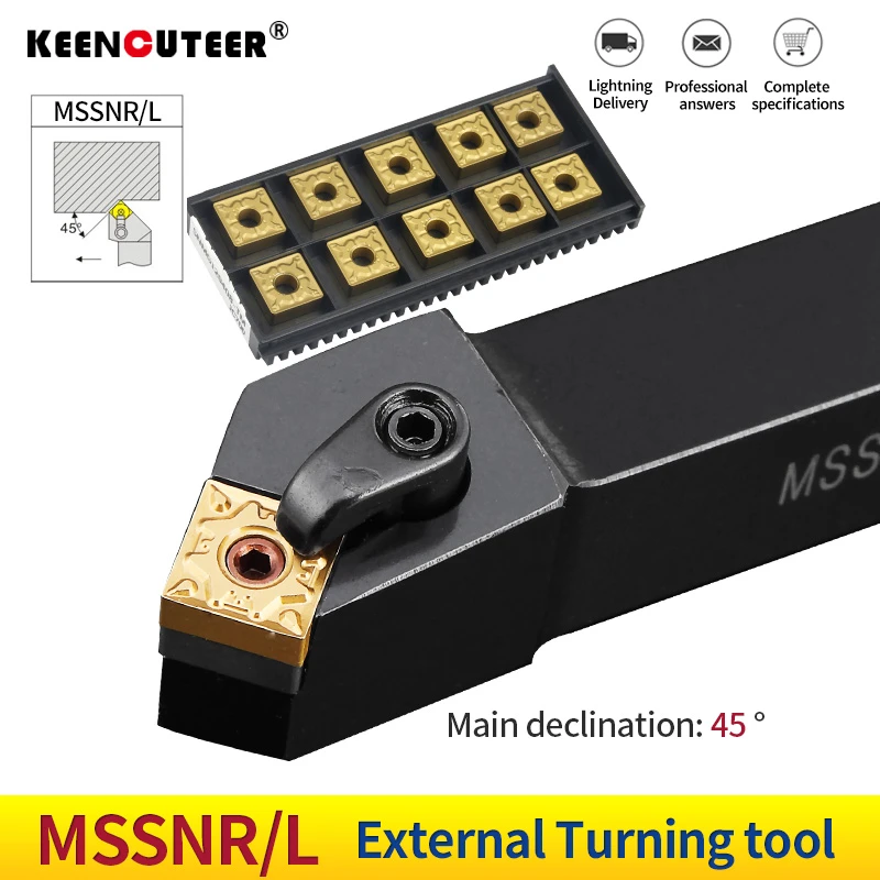 1pc Mssnr1616h12 Mssnr2020k12 Mssnr2525m12 External Turning Tool Holder