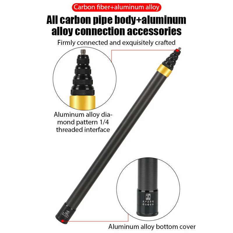 Selfie Stick 290CM Carbon Fiber Invisible Extended Edition Selfie Stick Insta360 X3 GO 3 Action 4 Accessories GoPro Selfie Stick