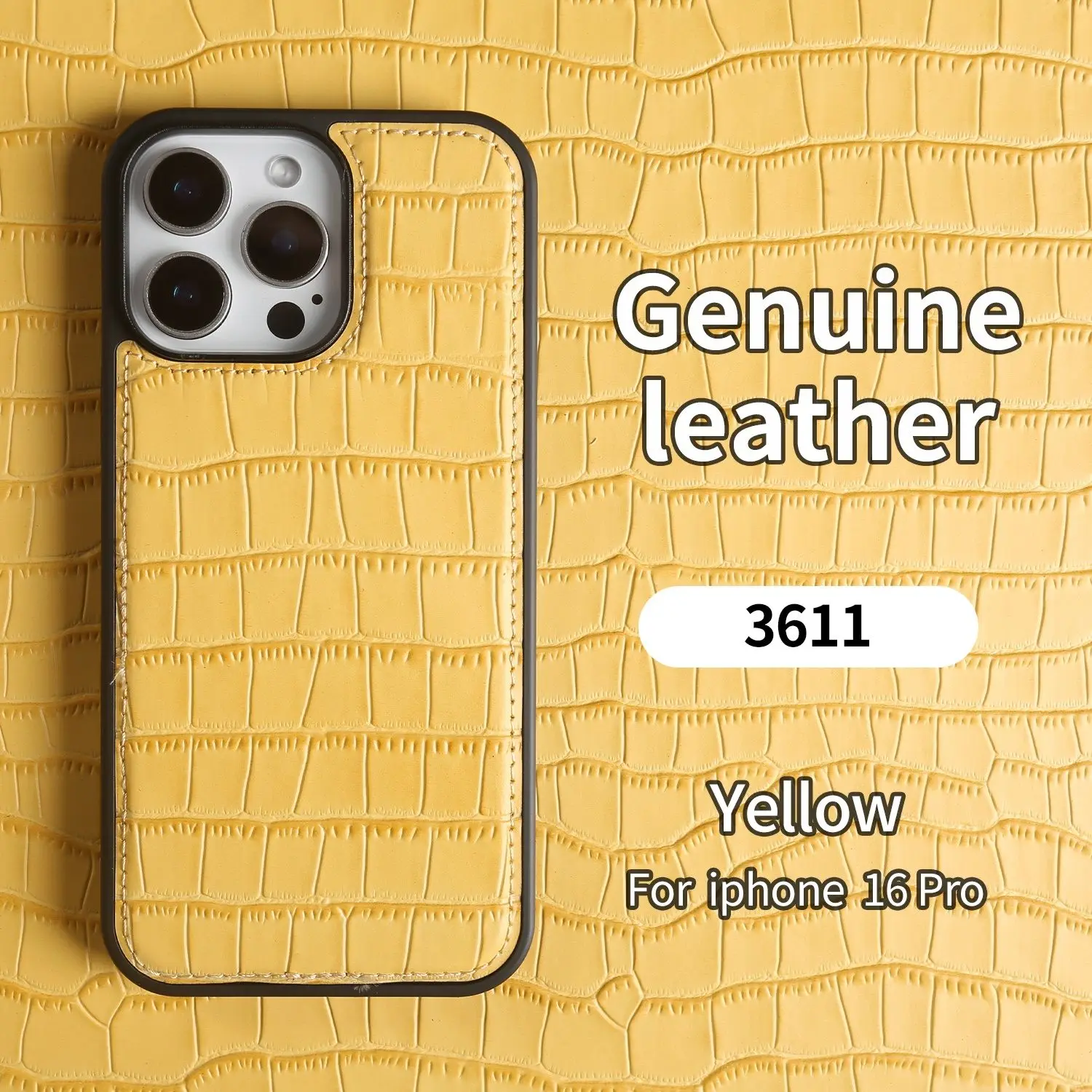 Premium Crocodile Pattern Genuine Leather Case For iPhone 16 Pro Max 15 14 13 12 11 XR Cowhide Back Cover Shell Protective Capa 4