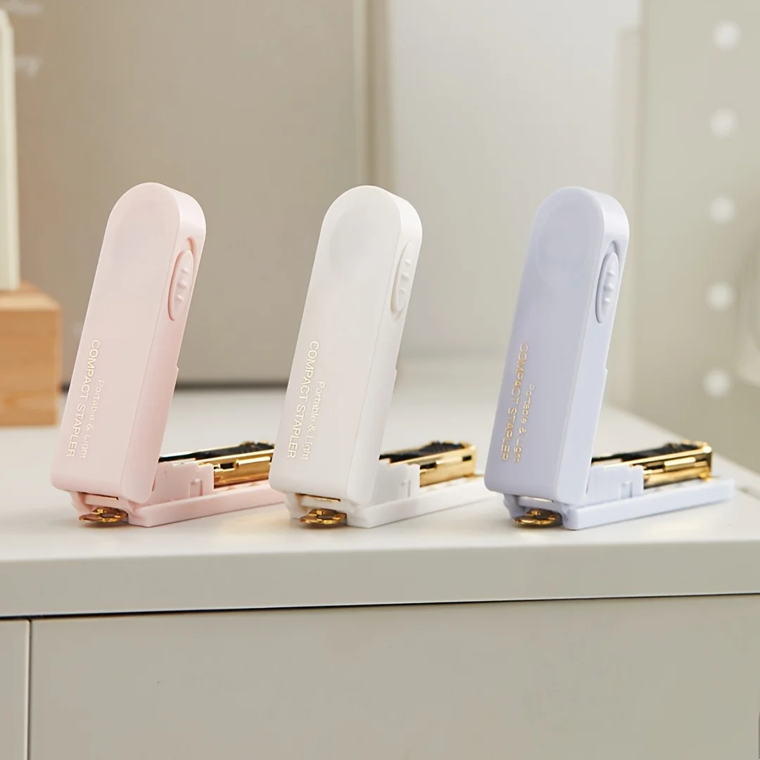 Portable Mini Stapler + Staples, Office Desktop Binding Machine, Binding Tool, Stationery - 2