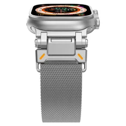 Titanium Milanese Magnetic Loop Band in Elegant Finish - 49mm  Ultra (Silver)